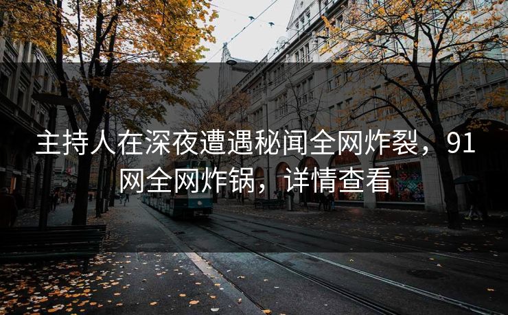 主持人在深夜遭遇秘闻全网炸裂，91网全网炸锅，详情查看